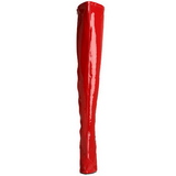 Rojo Charol 13 cm SEDUCE-3000 Largas Botas Altas para Hombres
