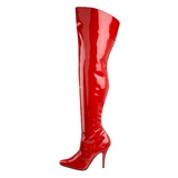 Rojo Charol 13 cm SEDUCE-3010 Largas botas altas con tacón