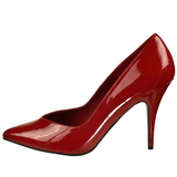 Rojo Charol 13 cm SEDUCE-420V zapatos de salón puntiagudos