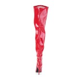 Rojo Charol 13 cm botas altas de caña ancha elásticos para hombres