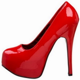 Rojo Charol 14,5 cm Burlesque BORDELLO TEEZE-06 Plataforma Zapatos de Salón