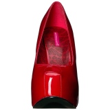Rojo Charol 14,5 cm Burlesque TEEZE-06W zapatos de salón pies anchos hombre