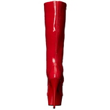 Rojo Charol 15,5 cm DELIGHT-2023 Plataforma Botas Media
