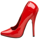 Rojo Charol 15 cm DOMINA-420 Zapatos de Salón para Hombres