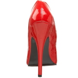 Rojo Charol 15 cm DOMINA-420 zapatos puntiagudos con tacón de aguja
