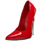 Rojo Charol 15 cm SCREAM-01 Stiletto Zapatos Tacón de Aguja
