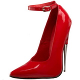 Rojo Charol 15 cm SCREAM-12 Stiletto Zapatos Tacón de Aguja