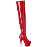 Rojo Charol 18 cm ADORE-3063 Botas de mujer hasta la rodilla