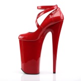 Rojo Charol 25,5 cm BEYOND-087 zapatos de salón plataforma tacones extremos