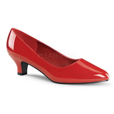 Rojo Charol 5 cm FAB-420W zapatos de salón tacón bajo