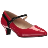 Rojo Charol 5 cm FAB-425 zapatos de salón tallas grandes