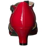Rojo Charol 5 cm FAB-428 zapatos de salón tallas grandes