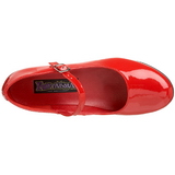 Rojo Charol 5 cm SCHOOLGIRL-50 Zapato Salón Clasico para Mujer