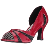 Rojo Charol 7,5 cm JENNA-03 zapatos de salón tallas grandes