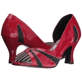 Rojo Charol 7,5 cm JENNA-03 zapatos de salón tallas grandes