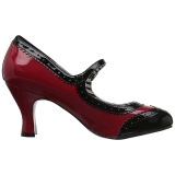 Rojo Charol 7,5 cm JENNA-06 zapatos de salón tallas grandes