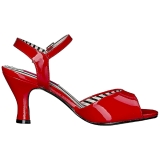 Rojo Charol 7,5 cm JENNA-09 sandalias tallas grandes