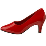 Rojo Charol 8 cm DIVINE-420W zapatos de salón tacón bajo