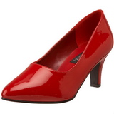 Rojo Charol 8 cm DIVINE-420W zapatos de salón tacón bajo