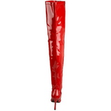 Rojo Charol 9,5 cm LUST-3000 over knee botas altas con tacón