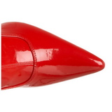 Rojo Charol 9,5 cm LUST-3000 over knee botas altas con tacón
