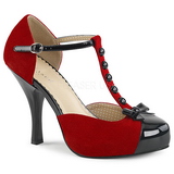 Rojo Gamuza 11,5 cm PINUP-02 zapatos de salón tallas grandes