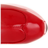Rojo Lacado 15 cm Burlesque TEEZE-3000 Botas Altas Plataforma