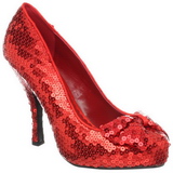 Rojo Lentejuelas 11,5 cm OZ-06 Zapato Salón para Fiesta con Tacón