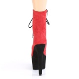 Rojo Negro 18 cm ADORE-1020FSTT exotic botines de pole dance