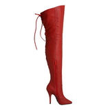 Rojo Piel 13 cm LEGEND-8899 over knee botas altas con tacón