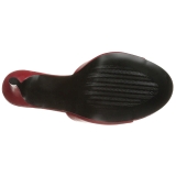 Rojo Polipiel 10 cm CLASSIQUE-01 zapatos de pantuflas tacón alto tallas grandes