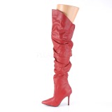 Rojo Polipiel 10 cm CLASSIQUE-3011 over knee botas altas con tacón
