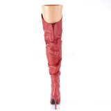 Rojo Polipiel 10 cm CLASSIQUE-3011 over knee botas altas con tacón