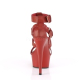 Rojo Polipiel 15 cm DELIGHT-658 Zapatos pleaser con tacones altos