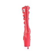 Rojo Polipiel 18 cm ADORE-700-48 tacones altos con cordones de tobillo