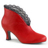 Rojo Polipiel 7,5 cm JENNA-105 botines tallas grandes