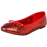 Rojo STAR-16G brillo zapatos de bailarinas mujer planos