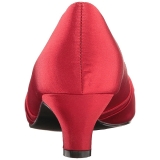 Rojo Satinado 5 cm FAB-422 zapatos de salón tallas grandes