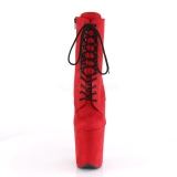 Rojo Terciopelo 20 cm FLAMINGO-1020FS botines de pole dance