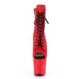 Rojo Terciopelo 20 cm FLAMINGO-1021FS botines de pole dance