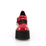 Rojo Vegano 11,5 cm DemoniaCult KERA-08 zapatos de salón mary jane plataforma