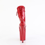 Rojo glitter 20 cm plataforma botines tacn alto mujer