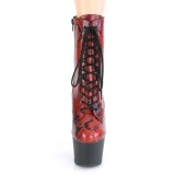 Rojo patrón de serpiente 18 cm ADORE-1020SP exotic botines de pole dance