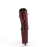 Rojo patrn de serpiente 20 cm 1040SPF exotic botines de pole dance