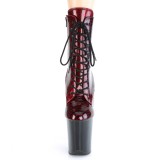Rojo patrón de serpiente 20 cm FLAMINGO-1020SP exotic botines de pole dance