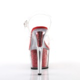 Rojo purpurina 18 cm Pleaser ADORE-708G Zapatos con tacones pole dance