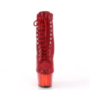 Rojo strass botines pleaser con plataforma 18 cm ADORE-1020CHRS
