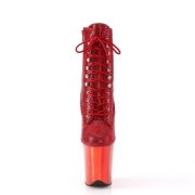 Rojo strass botines pleaser con plataforma 20 cm FLAMINGO-1020CHRS