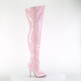Rosa 13 cm botas altas de caña ancha elásticos para hombres