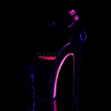 Rosa 20 cm XTREME-875TT Neon plataforma sandalias de tacón alto